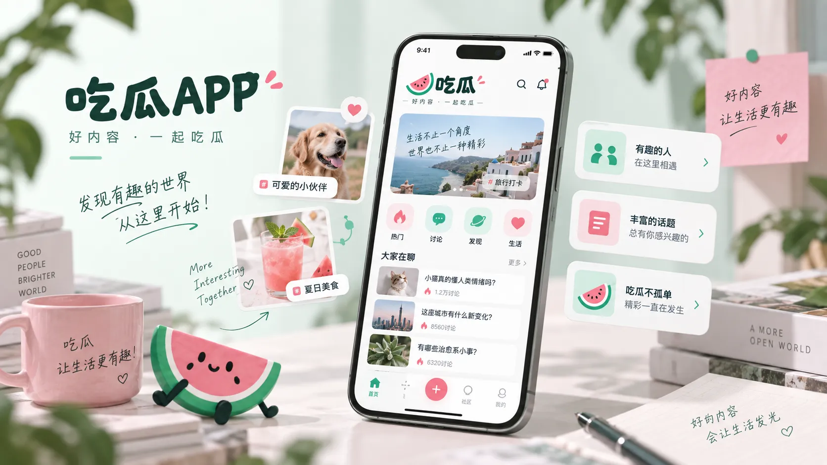 手机端浏览吃瓜内容的视觉图